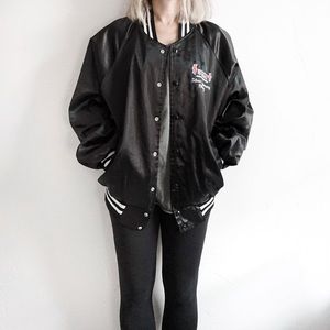 Vintage Nascar Black Bomber Jacket